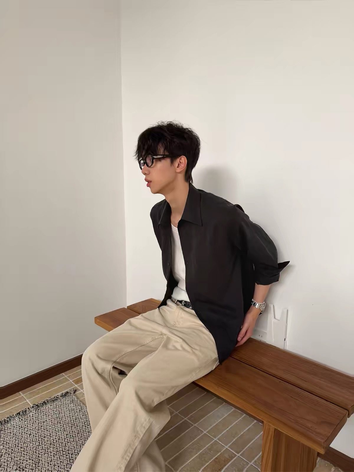 晚宴天丝衬衫